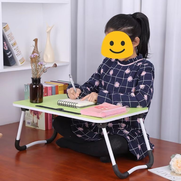 Wooden Laptop Table | Laptop Stand | Multi purpose Foldable, Wooden Laptop Table with Glass and Mobile Holder