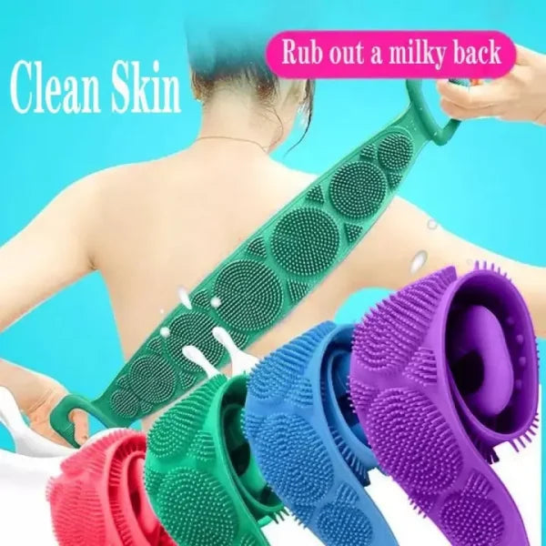 Silicone Scrubber | Single Side Bath Towel Scrubber ( Random Color )