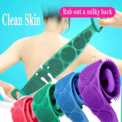 Silicone Scrubber | Single Side Bath Towel Scrubber ( Random Color )