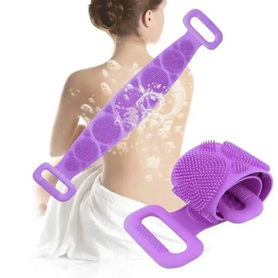 Silicone Scrubber | Single Side Bath Towel Scrubber ( Random Color )