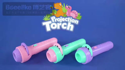 Mini Flashlight Projector Toy For Kids | Includes 3 Slides With 24 Random Images