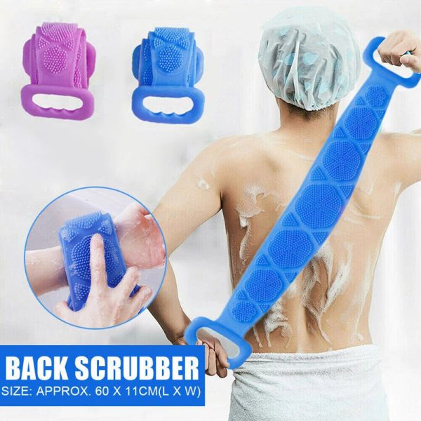 Silicone Scrubber | Single Side Bath Towel Scrubber ( Random Color )