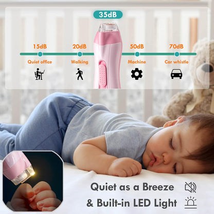 Baby Electric Nail Trimmer Set with LED Light