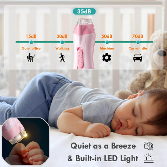 Baby Electric Nail Trimmer Set with LED Light