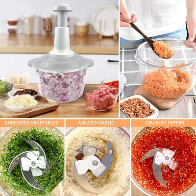 Food Chopper | Hand Push Chopper machine | Vegetable chopper