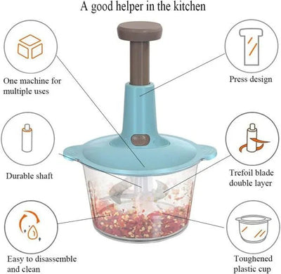 Food Chopper | Hand Push Chopper machine | Vegetable chopper