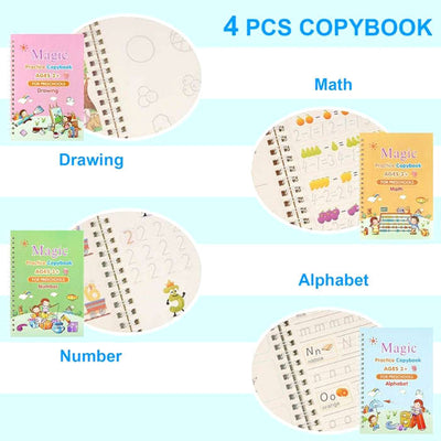 Set Of 4 Sank Magic Learning Book With Magic Pen & 5 Refills