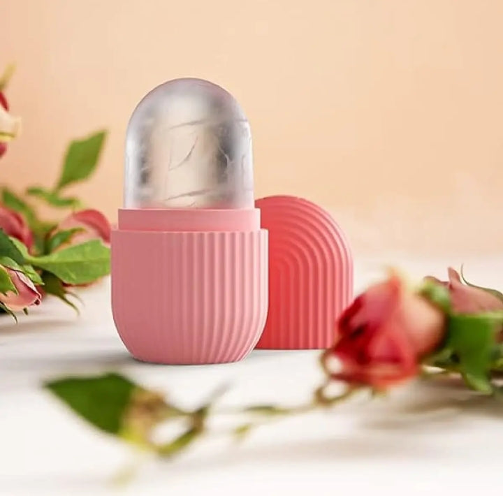 Ice Roller Facial Massage | Silicone Cleansing Ice Lattice | Ice Cube Roller With Scrub