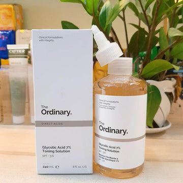 The Ordinary Glycolic Acid 7% toner | For Radiant Skin, Removes Dead Skin Cells, Brightness & smoothness, 240ml