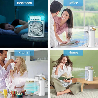 Portable Air Conditioner Fan Usb Electric Fan, Fine Mist Water, And Humidifier Function