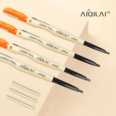 Aiqilai 3 In 1 Eyebrow Pencil | Anti-smudge | Long-lasting | Three-in-one | Double-headed
