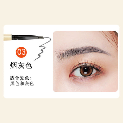 Aiqilai 3 In 1 Eyebrow Pencil | Anti-smudge | Long-lasting | Three-in-one | Double-headed